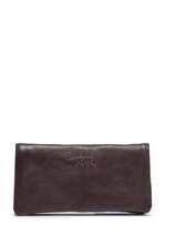 Leather Cow Wallet Basilic pepper Violet cow BCOW96