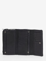 Compact Leather Smart Wallet Basilic pepper Black smart BSMA97-vue-porte