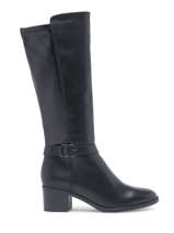Heeled  Boots In Leather Tamaris Black women 25530-29