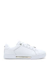 Sneakers In Leather Tommy hilfiger White women 69080K6