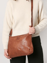 Sac Bandouli�re Heritage Cuir Biba Marron heritage BT16-vue-porte