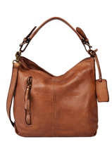 Leather Dewashed Shoulder Bag Milano Brown dewashed DE20072