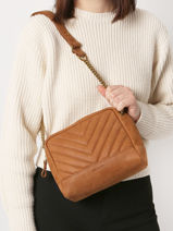 Shoulder Bag Vintage Leather Nat et nin Brown vintage RIO-vue-porte