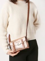 Leather Crossbody Bag Mini Indispensable Paul marius Pink vintage MINI-vue-porte