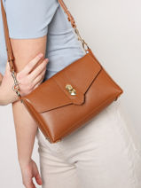 Crossbody Bag Foulonne Double Leather Lancaster Brown foulonne double 53-vue-porte