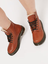 Boots 1460 Serena Saddle In Leather Dr martens Brown women 27782225-vue-porte