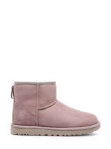 Classic Mini Ii Boots In Leather Ugg Pink women 1016222