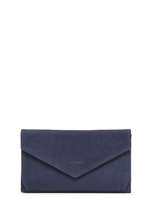 Continental Wallet Leather Etrier Blue etincelle nubuck EETN904