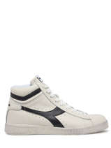 Sneakers Game High Waxed In Leather Diadora White unisex 89999060