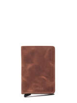 Card Holder Leather Secrid Brown vintage SV