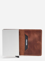 Card Holder Leather Secrid Brown vintage SV-vue-porte