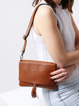 Sac Bandouli�re Caviar Cuir Milano Marron caviar CA22112-vue-porte