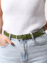 Belt Petit prix cuir Green belt classic f 25-vue-porte