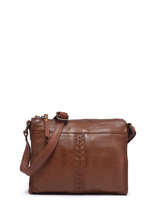 Crossbody Bag Cow Leather Basilic pepper Brown cow BCOW58