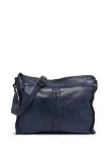 Leather Cow Crossbody Bag Basilic pepper Blue cow BCOW38