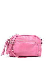 Shoulder Bag Pop Leather Basilic pepper Pink pop BPOC46