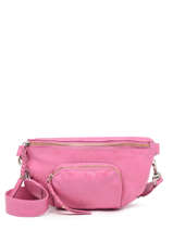 Leather Pop Belt Bag Basilic pepper Pink pop BPOC54