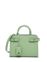 Small Leather Emilie Handbag Le tanneur Green emily TEMI1600