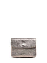 Coin Purse Leather Milano Silver nine NI22042N