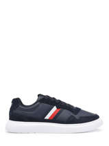 Sneakers In Leather Tommy hilfiger Blue men 4427DW5