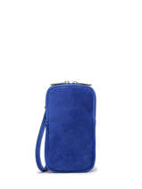 Leather Velvet Phone Bag Milano Blue velvet VE21104G