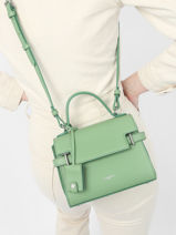 Leather Emilie Crossbody Bag Le tanneur Green emily TEMI1000-vue-porte
