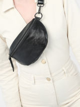 Sac Banane Nine Cuir Milano Noir nine NI19091N-vue-porte