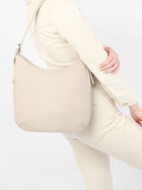 Leather Rumba Shoulder Bag Nathan baume Beige nathan 53-vue-porte