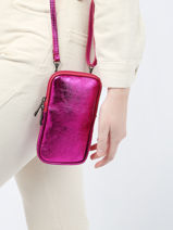 Crossbody Bag Nine Leather Milano Pink nine NI21104N-vue-porte