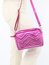 Shoulder Bag Nine Leather Milano Pink nine NI1911LN-vue-porte