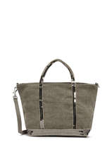 Sac Bandouli�re Baby Cabas Lin Paillettes Vanessa bruno Vert cabas lin 31V40410