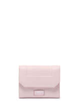 Compact Leather Wallet Ninon Lancel Pink ninon A10296