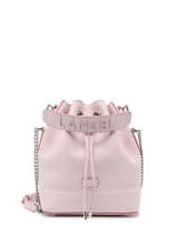 Small Leather Bucket Bag Ninon Lancel Pink ninon A10922