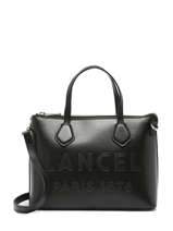Satchel Essential Tote Leather Lancel Black essential tote A12355