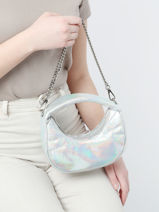 Shoulder Bag Noholita Leather Lancaster Silver noholita 38-vue-porte