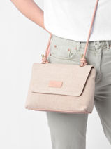 Shoulder Bag Cerisier Woomen Pink cerisier EMAD013-vue-porte