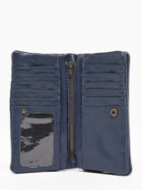 Portefeuille Cow Cuir Basilic pepper Bleu cow BCOW96-vue-porte