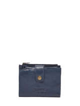 Porte-monnaie Porte-cartes Cow Cuir Basilic pepper Bleu cow BCOW94