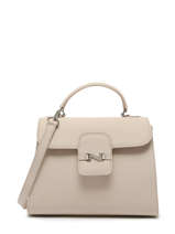 Leather Top Handle Duras Nathan baume Beige ines 1