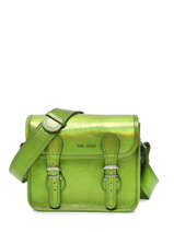 Leather La Sacoche Crossbody Bag Paul marius Green vintage S