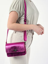 Shoulder Bag Nine Leather Milano Pink nine NI22115N-vue-porte
