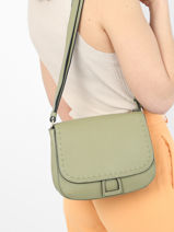 Crossbody Bag Tradition Leather Etrier Green tradition EHER23-vue-porte