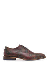 Leather Derby Lace-up Shoes Bull boxer Brown men 3837A