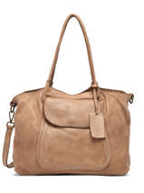 Leather Dewashed Shoulder Bag Milano Brown dewashed DE20073