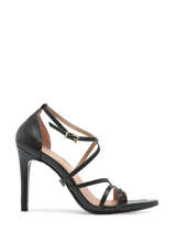 Stiletto Heel Sandals In Leather Tamaris Black accessoires 20