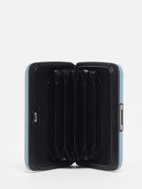 Card Holder Leather Ogon Blue matte MAT-vue-porte