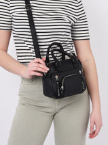 Crossbody Bag Vintage Leather Nat et nin Black vintage MICRMACY-vue-porte