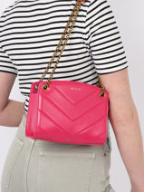 Crossbody Bag Vintage Leather Nat et nin Pink vintage MINISIMO-vue-porte