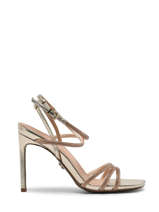 Stiletto Heel  Sandals In Leather Tamaris Gold women 20-vue-porte