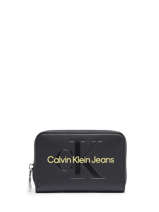 Portefeuille Calvin klein jeans Noir sculpted K607229